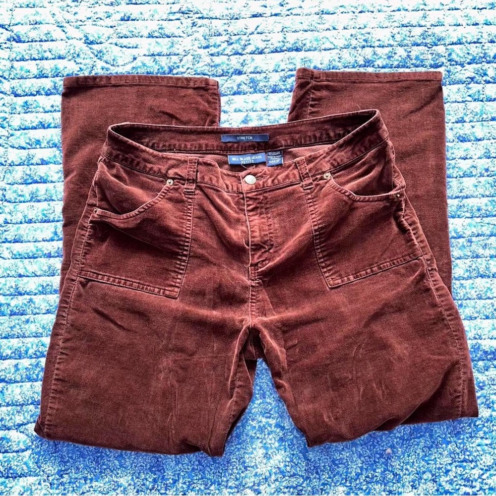 vintage inspired Bill Blass brown velour pants